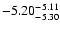 $ \rm -5.20_{ -5.30}^{ -5.11}$