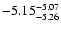 $ \rm -5.15_{ -5.26}^{ -5.07}$