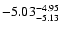 $ \rm -5.03_{ -5.13}^{ -4.95}$