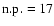 $\rm n.p.=17$