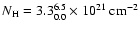 $N_{\rm H}=3.3^{6.5}_{0.0}\times 10^{21}\ \rm cm^{-2}$