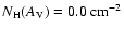 $N_{\rm H}(A_{\rm V})=0.0~\rm cm^{-2}$