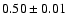 $0.50 \pm 0.01$