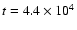 $t=4.4 \times 10^{4}$