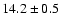 $14.2 \pm 0.5$