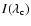 $I(\lambda_{\rm c})$