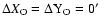 $\Delta X\rm _O=\Delta Y_O=0\hbox{$^\prime$ }$