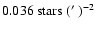 $0.036~\rm stars~(\hbox{$^\prime$ })^{-2}$