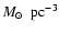 $\rm\mbox{$M_\odot$ }~pc^{-3}$