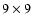 $9\times 9$