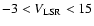 $-3<V_{\rm
LSR}<15$
