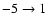 $-5\to 1$