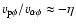 $v_{\rm p\phi}/v_{\alpha\phi}\approx -\eta$