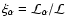 $\xi _\alpha = {\cal L}_\alpha /{\cal L}$