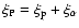 $\xi _{\rm P} = \xi _{\rm p}+\xi _\alpha $