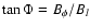 $\tan\Phi=B_\phi/B_l$