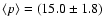$\langle p\rangle=(15.0\pm1.8)$