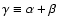 $\gamma \equiv \alpha+\beta$