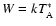 $W=k T_{\rm A}^{*}$