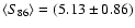 $\langle S_{86}\rangle=(5.13\pm0.86)$