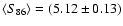$\langle S_{86}\rangle=(5.12\pm0.13)$