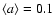 $\langle a \rangle =0.1$
