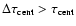 $\Delta \tau_{\rm cent} > \tau_{\rm cent}$