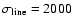 $\sigma _{\rm line} = 2000$
