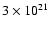 $3\times10^{21}$