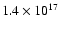 $1.4\times10^{17}$