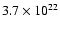 $3.7\times10^{22}$