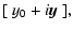 $\displaystyle [~ y_0 + i\vec{y}~],$