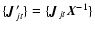 $\{ \vec{J}'_{jt} \} = \{ \vec{J}_{jt} \vec{X}^{-1} \}$