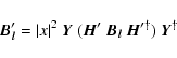 \begin{displaymath}\vec{B}_{\vec{l}}' = \vert x\vert^2~ \vec{Y}\ ( \vec{H}'~ \ve...
...l}}~ \vec{H}'^{\mathbf{\dagger}} )\ \vec{Y}^{\mathbf{\dagger}}
\end{displaymath}