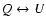 $Q \leftrightarrow U$