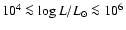 $10^{4} \la \log L/L_{\odot} \la 10^{6}$