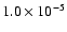 $1.0\times 10^{-5}$