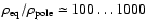 $\rho_{\rm eq}/\rho_{\rm pole}\simeq 100\ldots 1000$