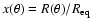 $x(\theta)=R(\theta)/R_{\rm eq}$