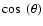 $\cos~(\theta)$