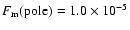 $F_{\rm m}({\rm pole}) = 1.0\times 10^{-5}$