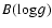 $B(\log g)$