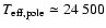 $T_{\rm eff, pole} \simeq 24~500$