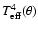 $T_{\rm eff}^{4}(\theta)$