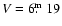 $V=6\hbox{$.\!\!^{\rm m}$ }19$
