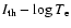 $I_{\rm th}-\log T_{\rm e}$
