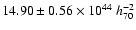 $14.90 \pm 0.56 \times10^{44} ~ h_{70}^{-2}$