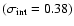 $(\sigma _{\rm int} = 0.38)$