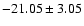 $-21.05 \pm 3.05$