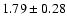 $1.79 \pm 0.28$